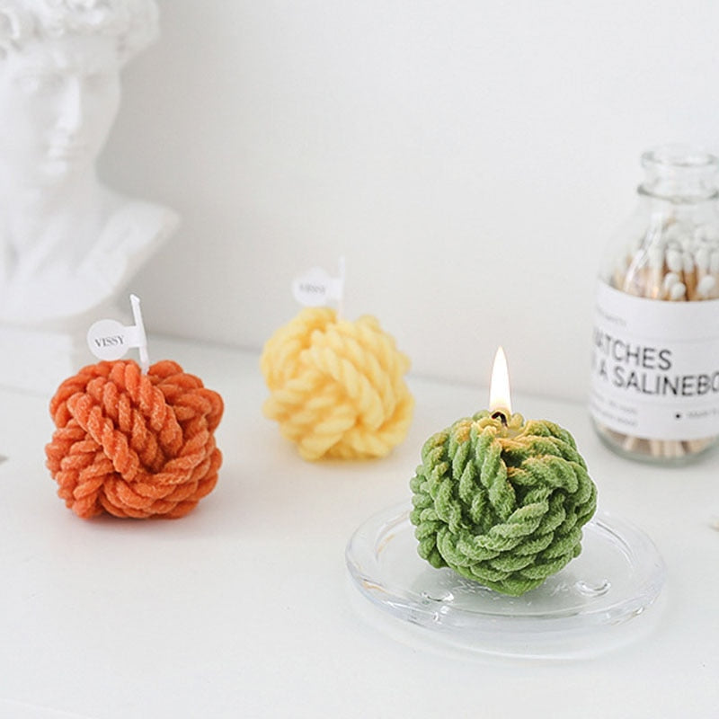 Creative Wool Ball Candle