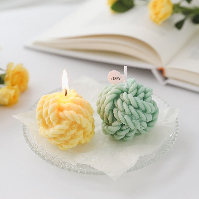 Creative Wool Ball Candle